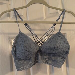 Lace Bralette in Dusty Blue